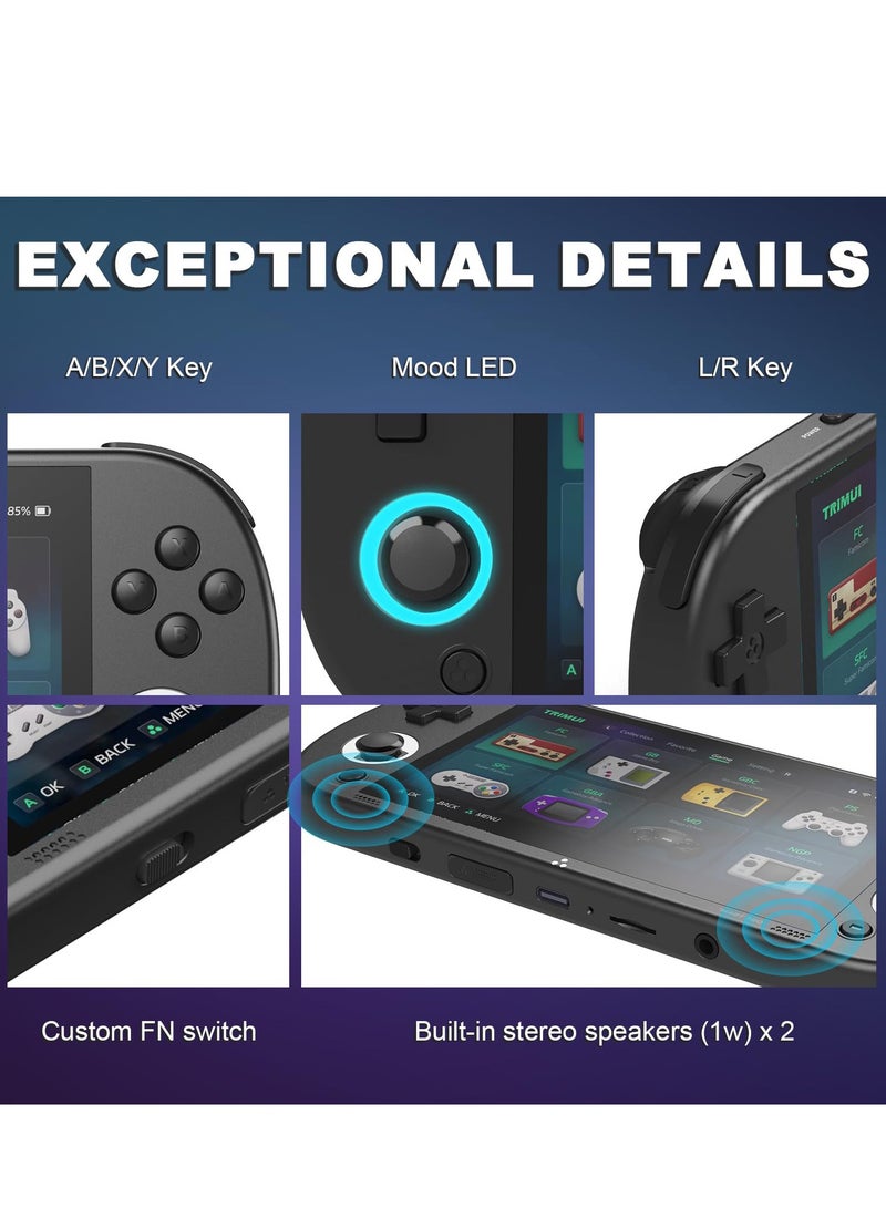 SYOSI 5 inch Handheld Game Console Open source handheld game console 720*1280 IPS high definition smart handheld Game Consoles Preinstalled Emulator System Black Memory Card not Included - Image 5