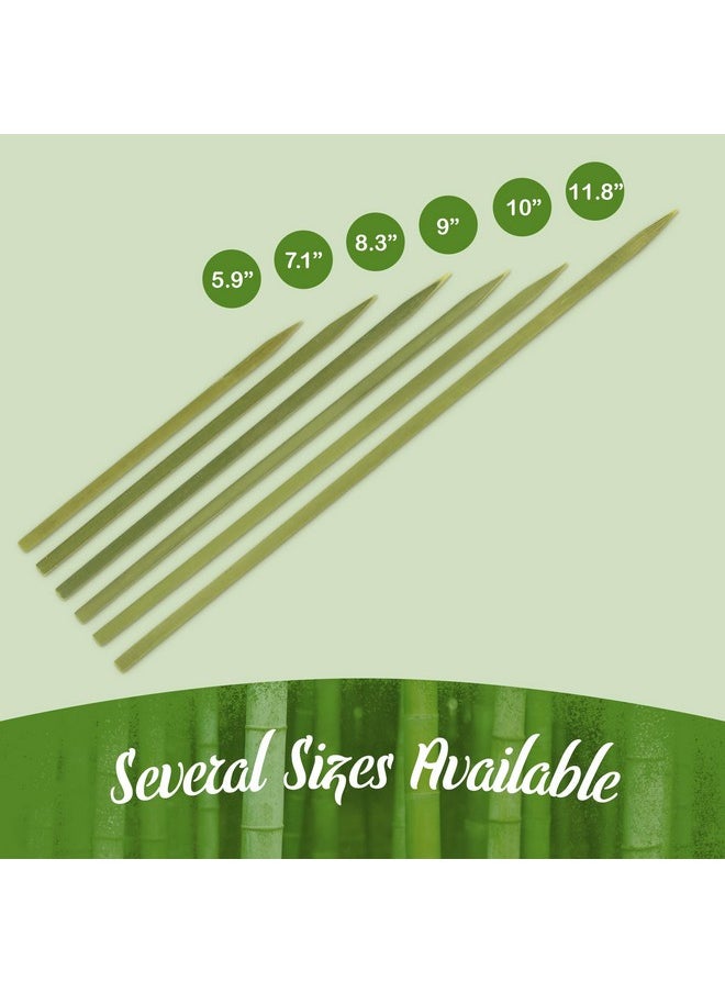BambooMN BambooMN Flat Sticks Bamboo Kebab Food Drink Skewers - 5.9" - 100pcs  - Image 2