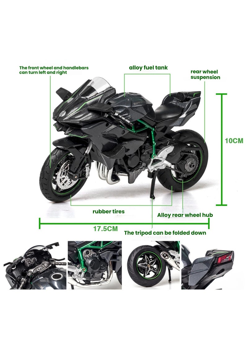 عام موديل دراجة نارية من السبائك بمقياس 1:12، ماركة تشوانكي، مع توجيه محاكي، لعبة أطفال رائعة، يمكن تقديمها كهدية للعائلة والأصدقاء. - Image 2