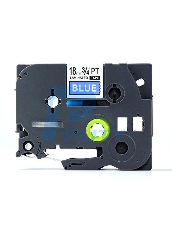 IDIK 1Pk White On Blue Standard Laminated Label Tape Compatible For Brother Ptouch Tze545 Tz545 Tze545(18Mm X 8M) - Image 2