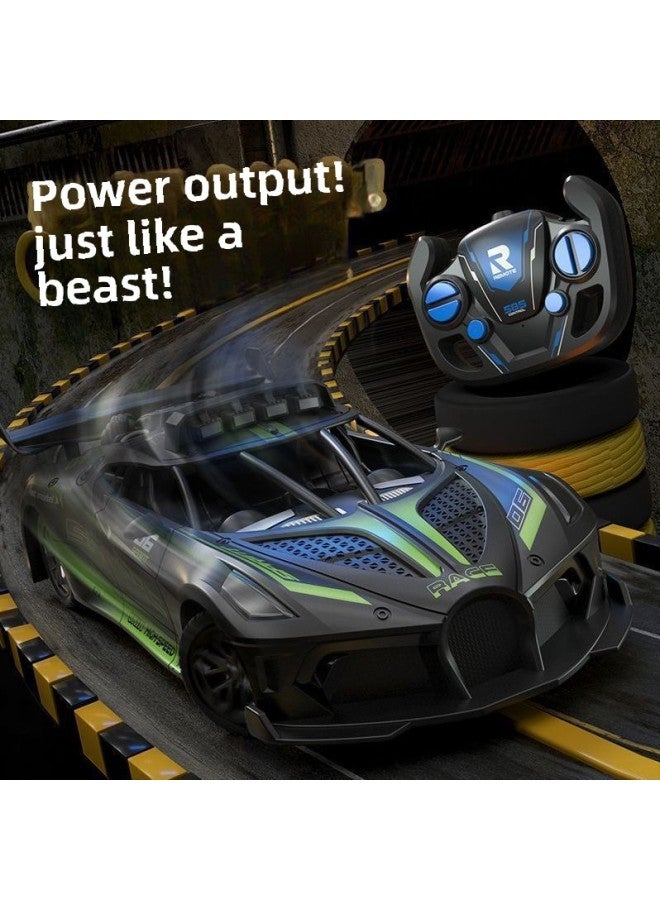 Children's Toy Racing Remote Control Racing Sports Car Electric High-speed Car Car Remote Control Car Toy Stall-Color:Small Bugatti Sports Car-black And Blue-Scale:A Set Of Body Rechargeable Batteries - Image 4