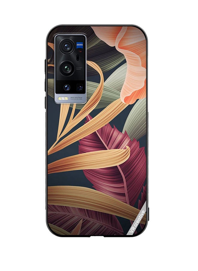 VR CREATIVE Protective Case Cover For Vivo X60 Pro Plus Leaf 02 Design Multicolour - Image 1