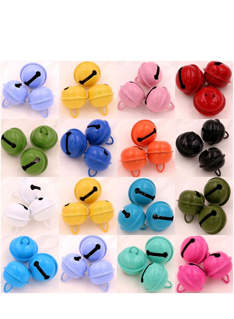 SYOSI Multi-colored Jingle Bells, 50Pcs 22mm Metal Tinkle Bell, Large Craft Bells Sleigh Bells, Craft Small Bells for Festival Decoration, Party, Jewelry Making, Baby, Dog Cat Collars - Image 3