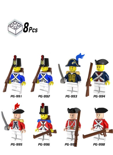 8 Navy Series Soldiers Jigsaw Puzzles Building Blocks Mini Figure Toys Boys Children Gift Bag Pack