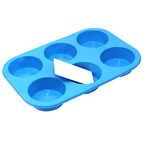 X-Haibei Round Circle Soap Silicone Mold Chocolate Jelly Muffin Cupcake Baking Mould, Basic Soap Making, Dia. 2.75inch,3oz per Cell - Image 4
