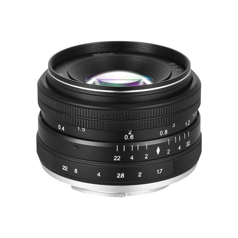 عدسة ثابتة يدوية بفتحة كبرى 35 مم F1.7 لأجهزة الكاميرات بدون مرآة الرقمية من نوع Sony E-Mount NEX 3 NEX 3N NEX 5 NEX 5T NEX 5R NEX 6 7 A5000 A5100 A6000 A6100 A6300 A6500 - Image 1