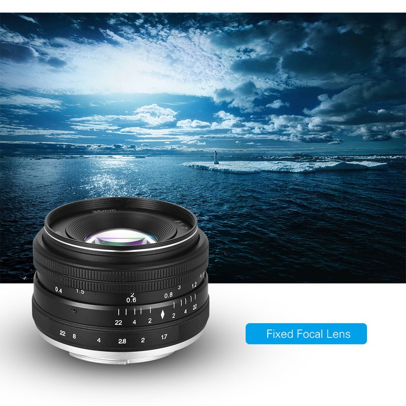 عدسة ثابتة يدوية بفتحة كبرى 35 مم F1.7 لأجهزة الكاميرات بدون مرآة الرقمية من نوع Sony E-Mount NEX 3 NEX 3N NEX 5 NEX 5T NEX 5R NEX 6 7 A5000 A5100 A6000 A6100 A6300 A6500 - Image 3