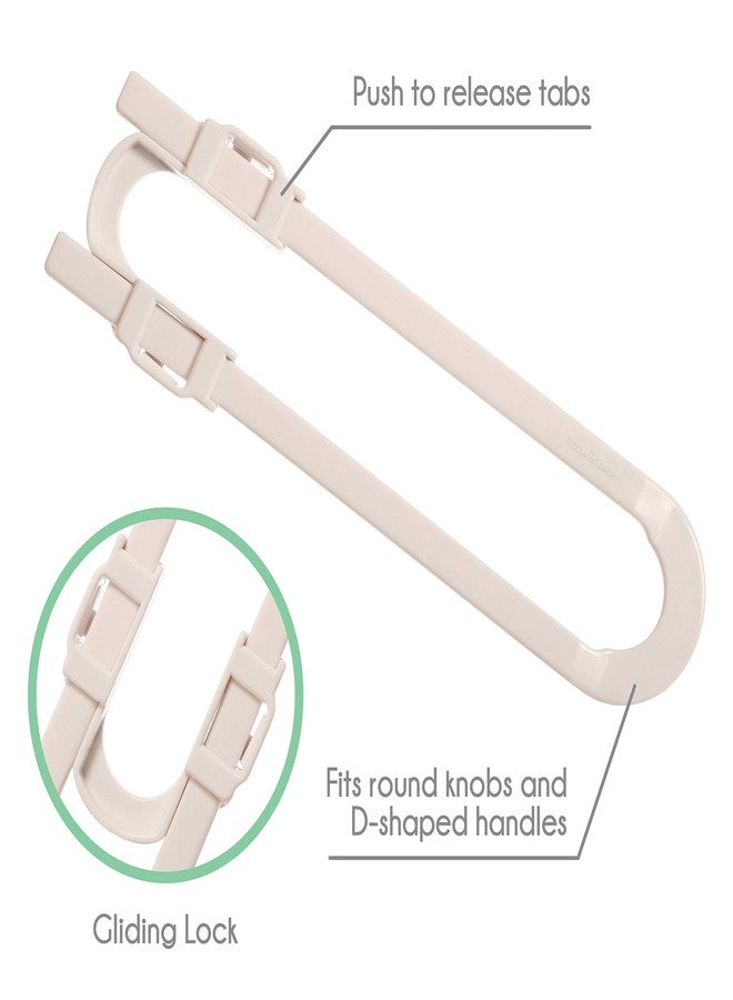 Little Chicks U-Shaped Baby Safety Glide Lock - Adjustable Childproof Cabinet Latches for Kitchen Cupboard - Suitable for Babyproofing Cabinets Knobs & D-Handles - Image 4