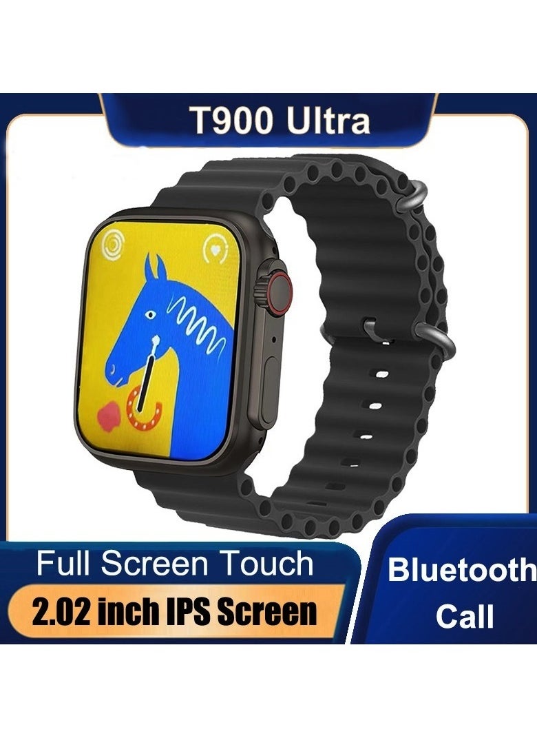 Generic - T900 Ultra Smart Watch Men 2.09" HD Screen Bluetooth Calling Pedometer Heart Rate Blood Pressure Sleep Monitor Sports watch for iPhone & Android Phone - Image 1