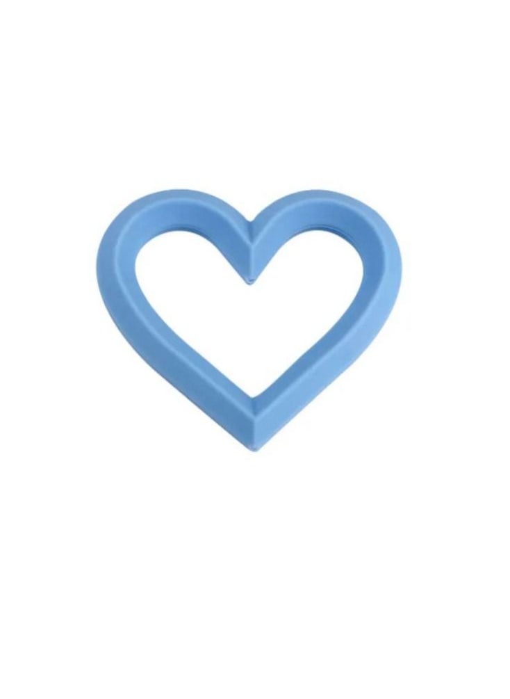 TOT TOT Lovely Heart Teether - Adorable Silicone Teething Toy (baby blue)  - Image 1