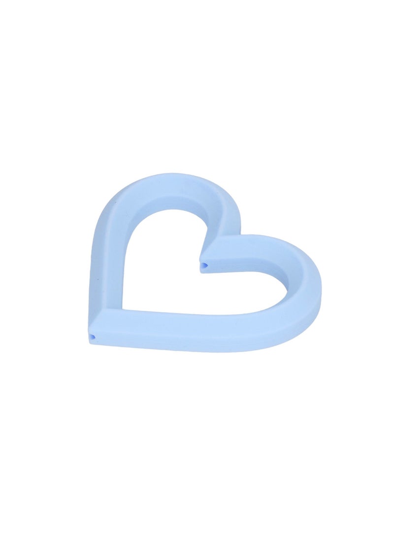 TOT TOT Lovely Heart Teether - Adorable Silicone Teething Toy (baby blue)  - Image 2