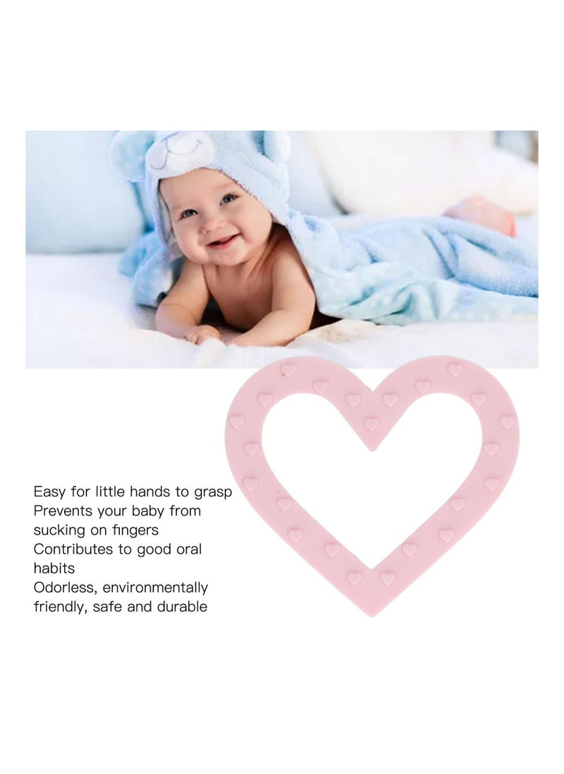 TOT TOT Lovely Heart Teether - Adorable Silicone Teething Toy (baby blue)  - Image 4