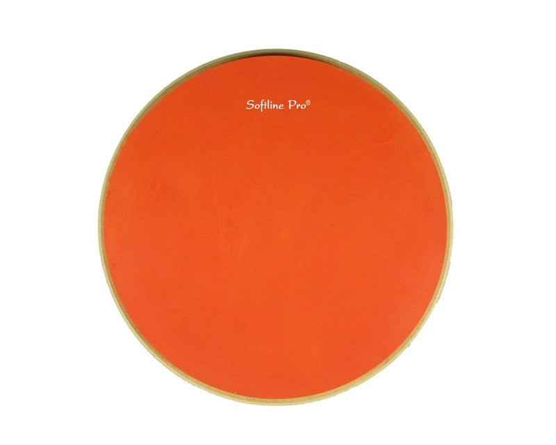 Softline Pro SP-DPP-R8-OG 8" Round Double Sided Dumbed Drum Practice Pad with Durable Screw Mount - Image 1