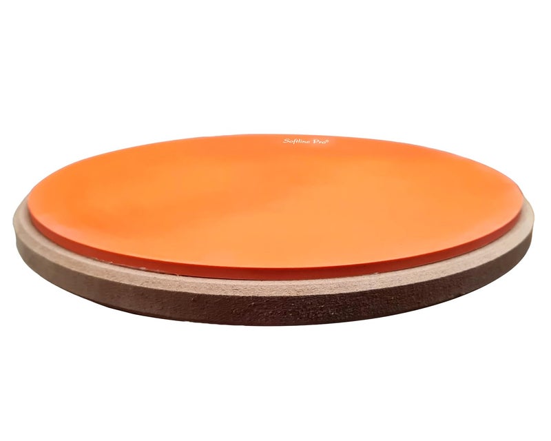 Softline Pro SP-DPP-R8-OG 8" Round Double Sided Dumbed Drum Practice Pad with Durable Screw Mount - Image 2