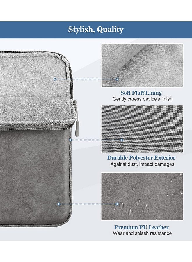 ProElite Polyester Tablet Sleeve Case Cover 12" to 13" for Apple iPad Air 13/Pro 13/Pro 12.9 Samsung Galaxy Tab S7/S8/S9 Plus/S7/S9 FE Plus 12.4", Lenovo Tab P12, Microsoft Surface Pro, Dark Grey - Image 3