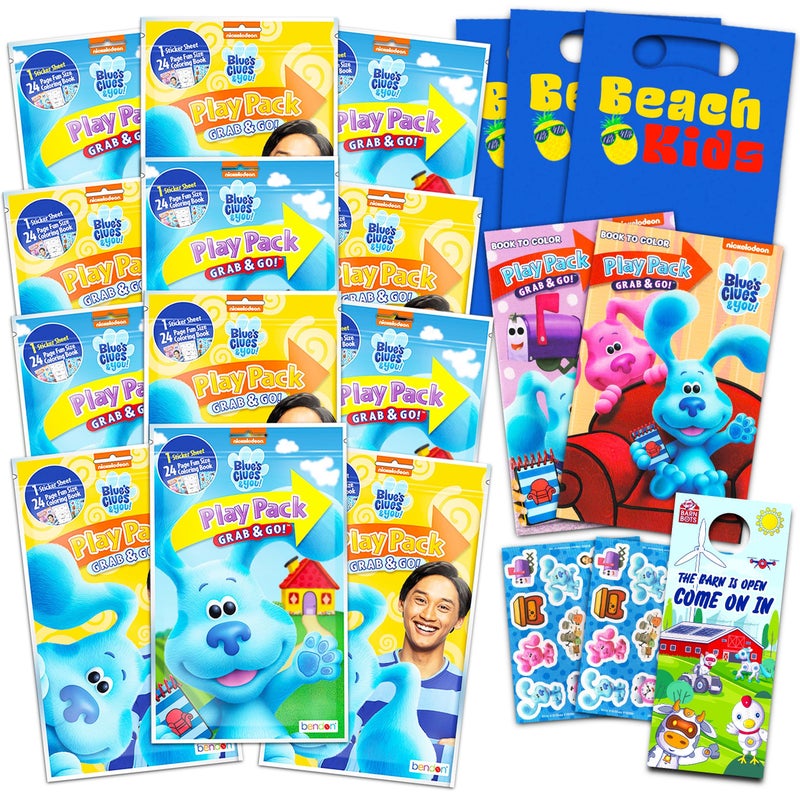 Blue's Clues Blues Clues Party Favors Packs  Bundle Includes 12 Sets with Blues Clues and You Stickers Coloring Books and More  Party Supplies - Image 2