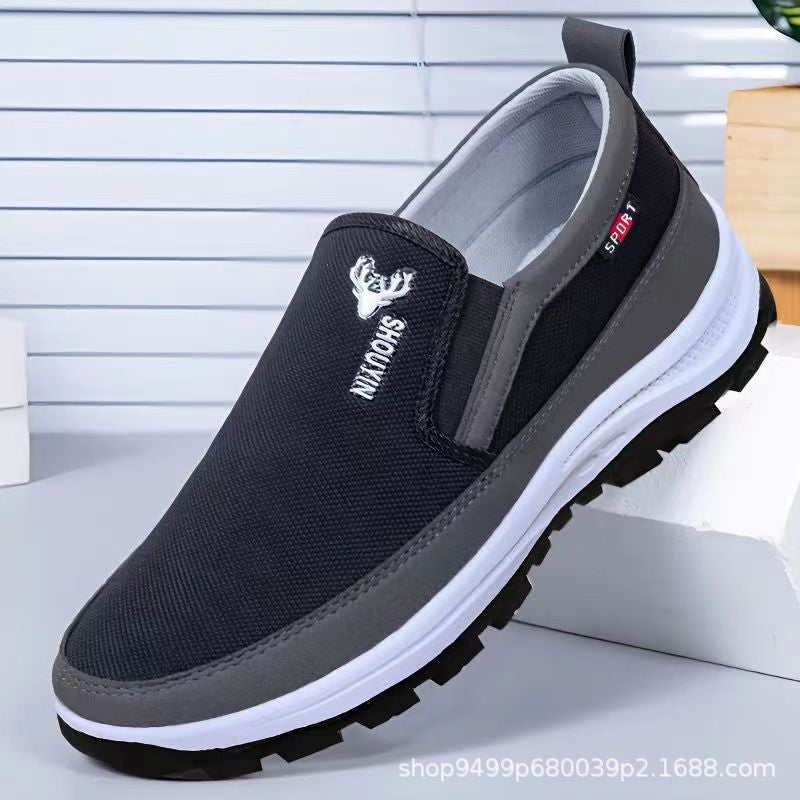 Mens Beijing Cloth Shoes Soft Sole Casual Gd-4 [black]