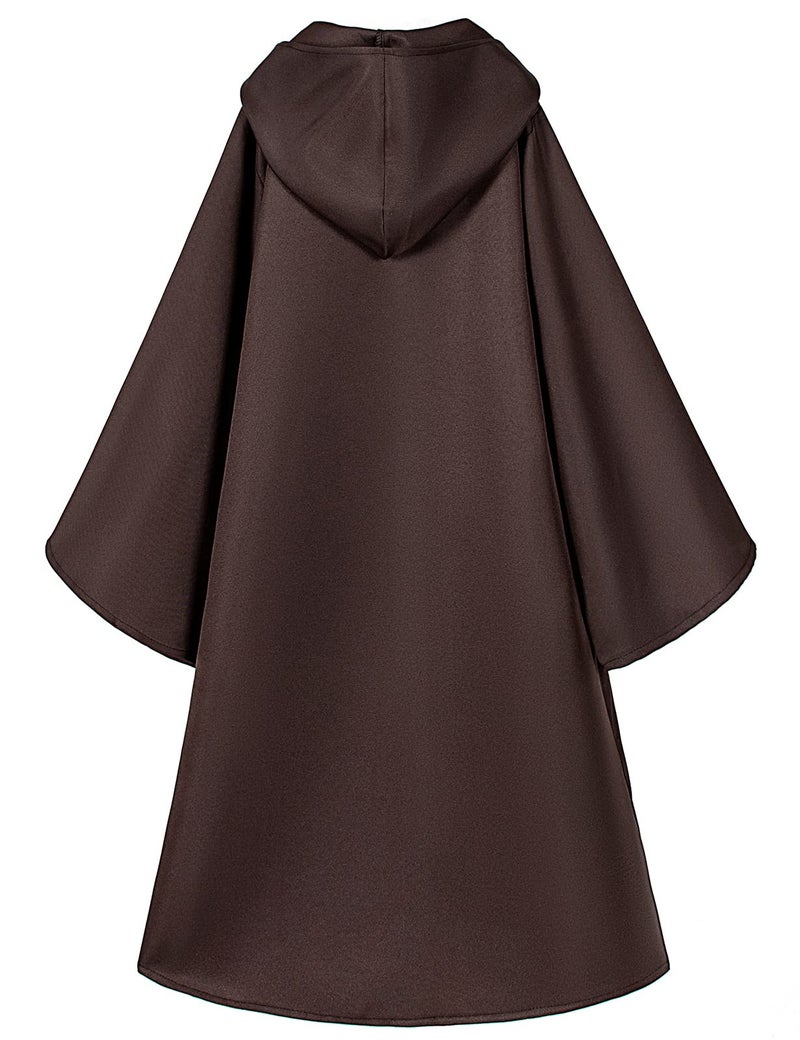 TOGROP Knight Costume for Kids Robe Hooded Boys Cloak Cosplay Brown 10-11 Years - Image 4
