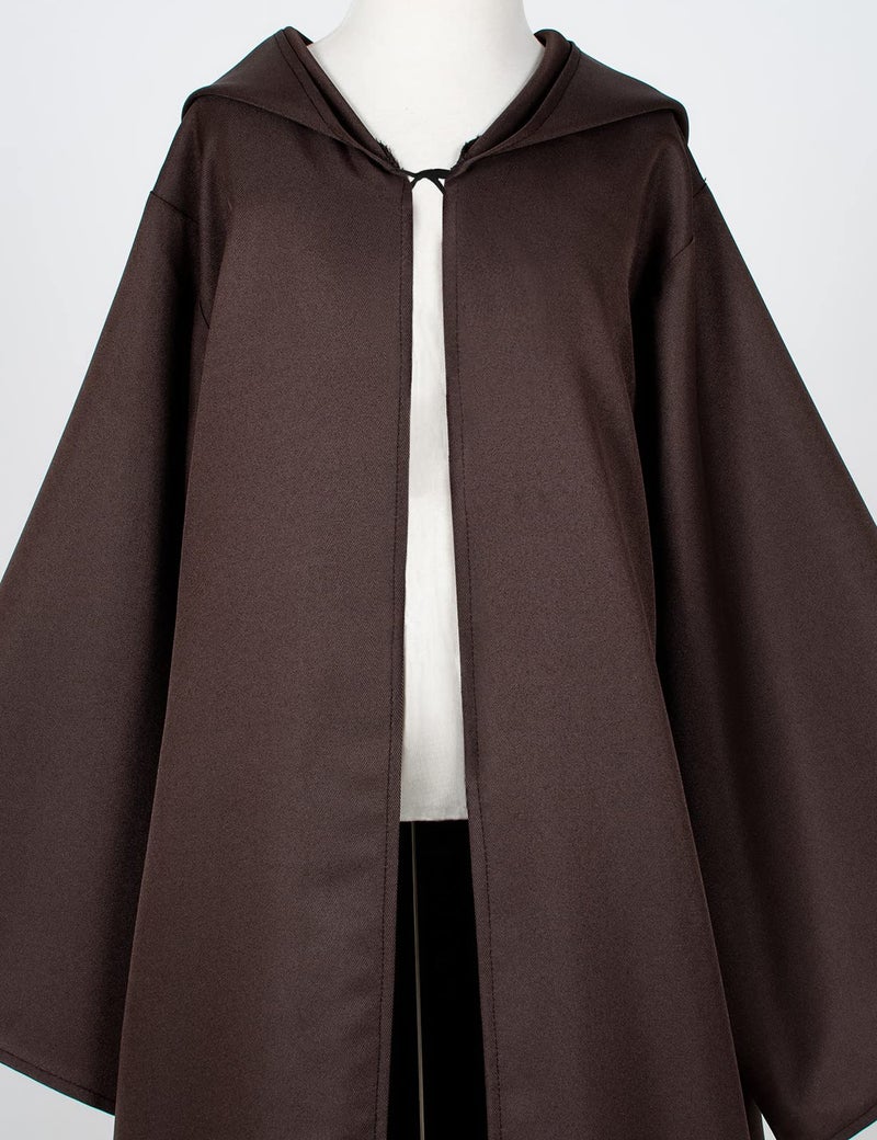 TOGROP Knight Costume for Kids Robe Hooded Boys Cloak Cosplay Brown 10-11 Years - Image 5