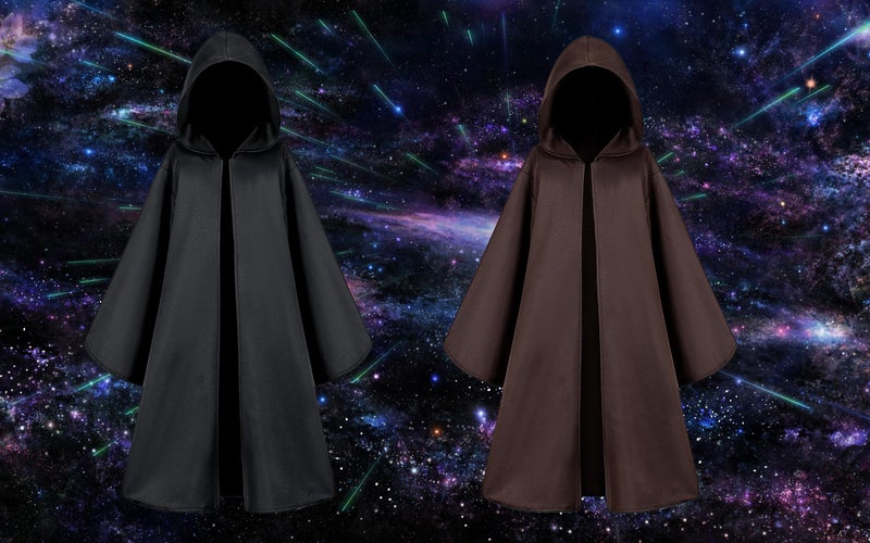 TOGROP Knight Costume for Kids Robe Hooded Boys Cloak Cosplay Brown 10-11 Years - Image 2