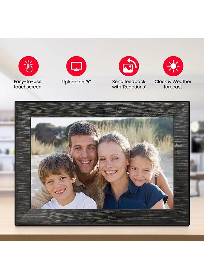 XiuWoo - Frameo WiFi Digital Picture Frame with 10.1 Inch IPS Touch Screen,Loading Pictures to 32GB Smart Digital Photo Frame via Frameo App,Rotation and Backup to SD Card Automaticly - Image 1