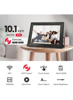 XiuWoo Frameo WiFi Digital Picture Frame with 10.1 Inch IPS Touch Screen,Loading Pictures to 32GB Smart Digital Photo Frame via Frameo App,Rotation and Backup to SD Card Automaticly  - Image 3