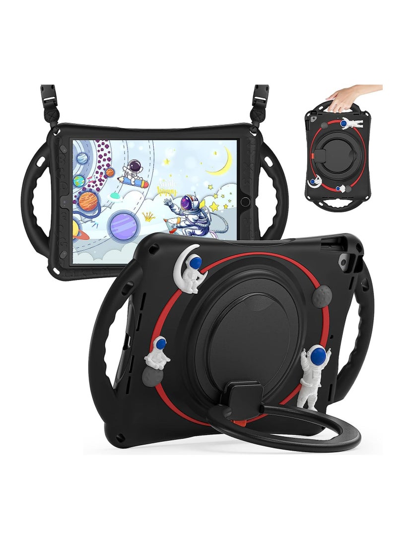 كول بيبي حافظة مقاومة للصدمات من كول بيبي للأطفال لجهاز آيباد الجيل التاسع والثامن والجيل السابع مقاس 10.2 بوصة 2021 2020 2019 مع حامل قلم دوار وحزام خفيف الوزن ومرن مقاوم للصدمات للأولاد والبنات - Image 1