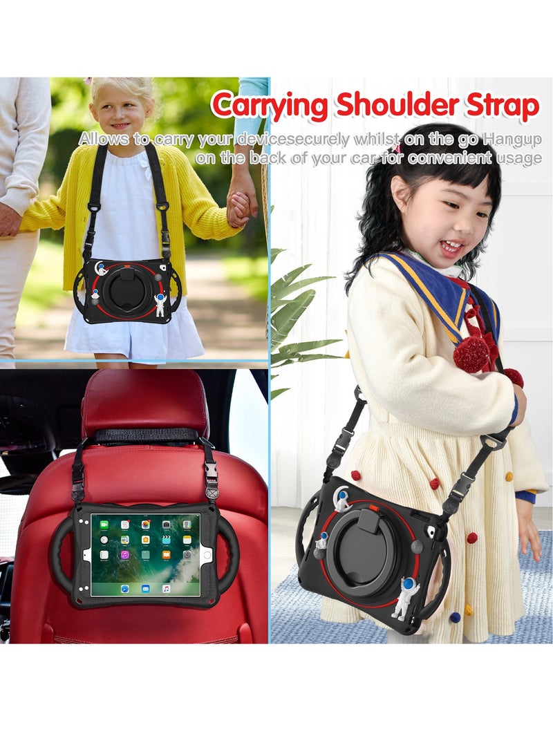 كول بيبي حافظة مقاومة للصدمات من كول بيبي للأطفال لجهاز آيباد الجيل التاسع والثامن والجيل السابع مقاس 10.2 بوصة 2021 2020 2019 مع حامل قلم دوار وحزام خفيف الوزن ومرن مقاوم للصدمات للأولاد والبنات - Image 3