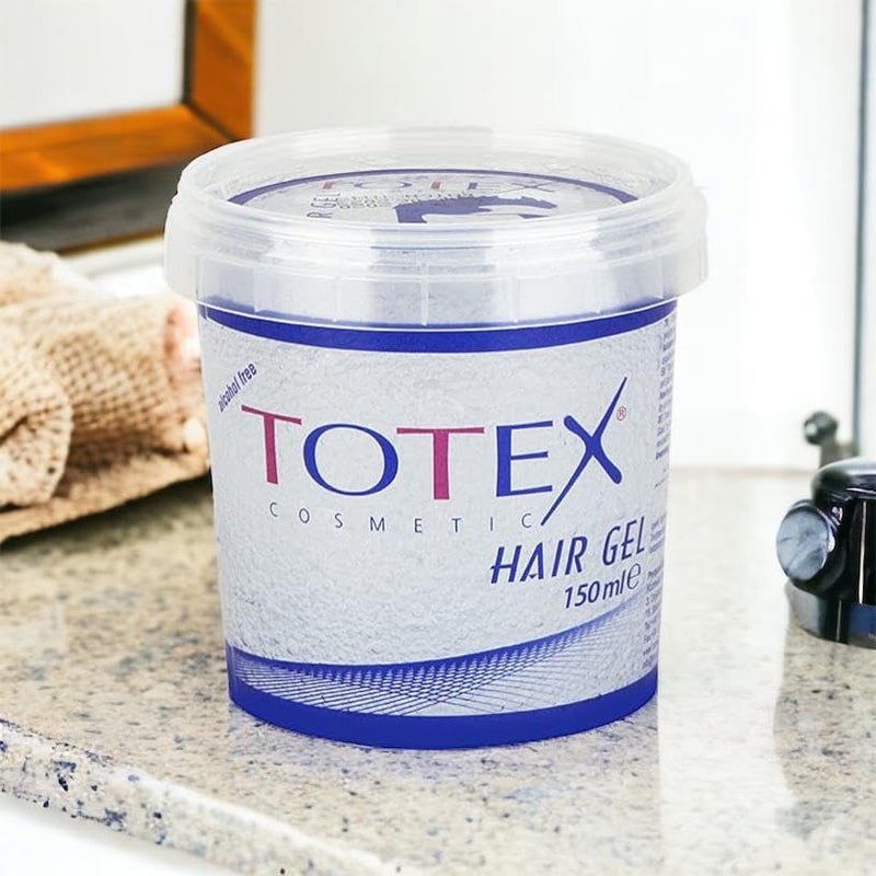 Totex Extra Strong Hair Styling Gel 5.07fl.oz I Extra Strong Hair Gel I Hard and Shiny Effect I Transparent I Clear I Alcohol-Free I 150 ml - Image 2
