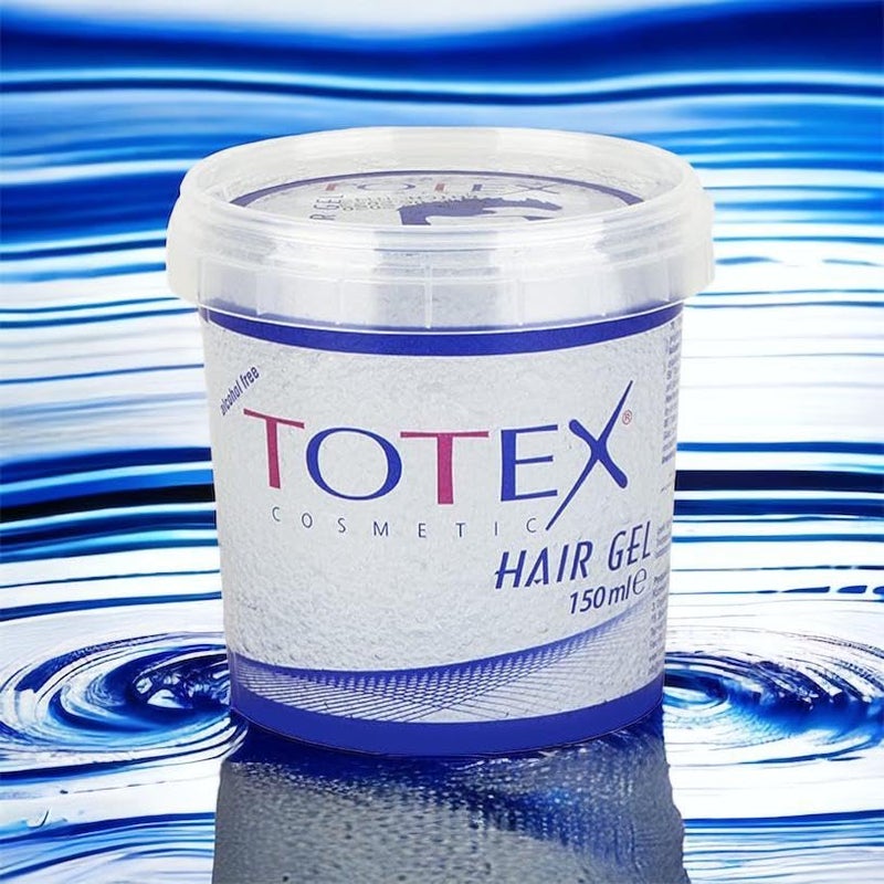 Totex Extra Strong Hair Styling Gel 5.07fl.oz I Extra Strong Hair Gel I Hard and Shiny Effect I Transparent I Clear I Alcohol-Free I 150 ml - Image 4