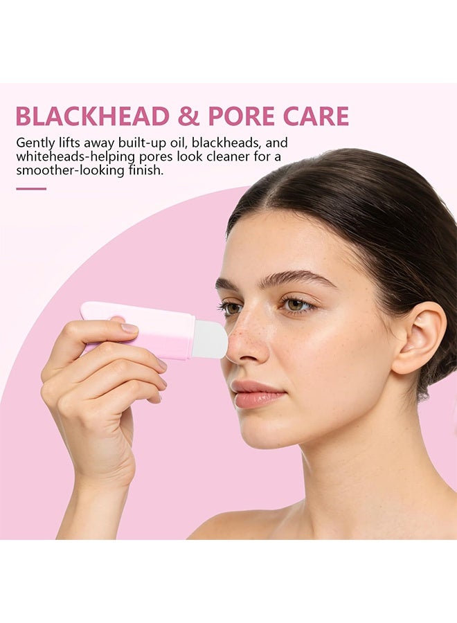 3Pcs Blackhead Remover Tool, Stainless Steel Skincare Tools Facial Cleansing Scraper, Skin Scrubber Face Spatula for Nose and T-Zone, Skin Care Tool for Men and Women (Pink) - Image 4
