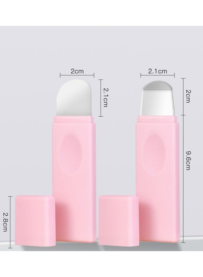3Pcs Blackhead Remover Tool, Stainless Steel Skincare Tools Facial Cleansing Scraper, Skin Scrubber Face Spatula for Nose and T-Zone, Skin Care Tool for Men and Women (Pink) - Image 2