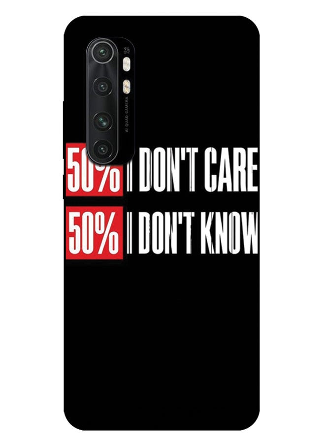 EYE CATCH Printed Protective Case Cover For Xiaomi Mi Note 10 Lite -  50% I Don't Care 50% I Don't Care - Image 1
