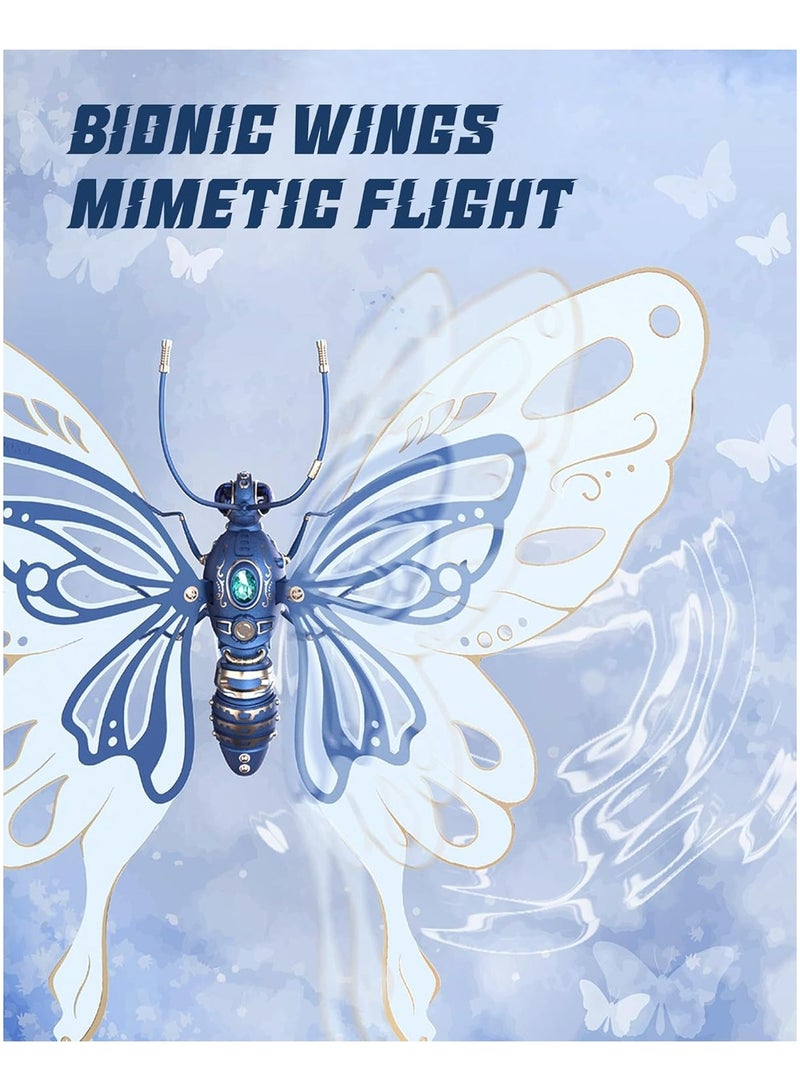 Robotime ROKR 3D Puzzle Butterfly Blue MI05B, DIY Mechanical Puzzle with Realistic Design, Decorative DIY Crafts/Birthday Gifts/Home Decor, Ideal Gift for Girls & Boys, Teens & Adults - Image 5