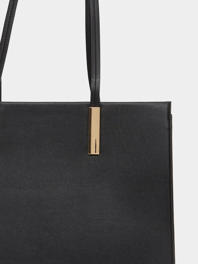 Styli Styli Plain Tote Bag with Zip Closure  - Image 3