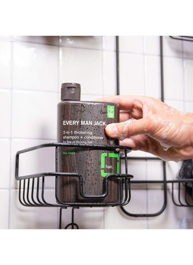 Every Man Jack - 2-in-1 Thickening Shampoo + Conditioner - Thicken, Cleanse, and Hydrate Hair with Coconut, Aloe, and Tea Tree Oil - Naturally Derived and No Harsh Chemicals - Twin Pack - Image 1