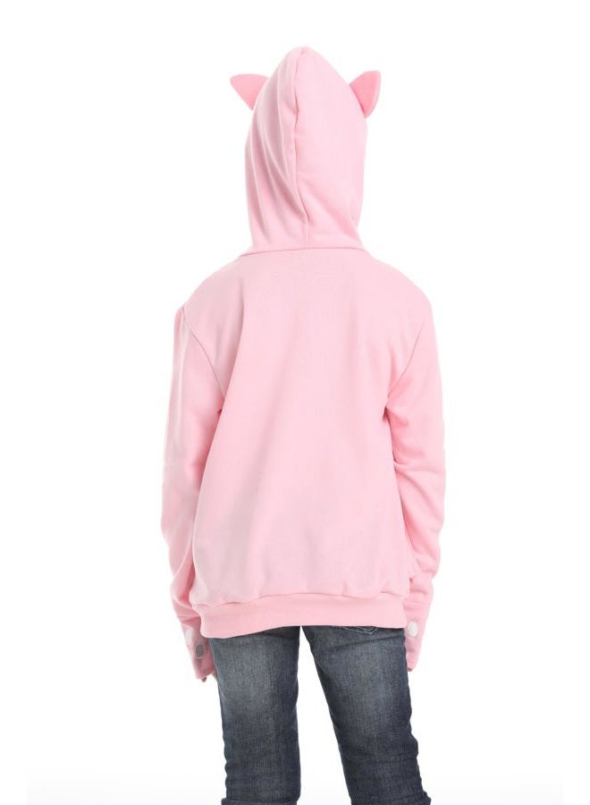 Alyc Boys Girls Hoodies - Pet Holder Kitten Puppy Carriers Pullover Long Sleeve Cat Ear Sweatshirt with Removable Inner Pouch - Image 4