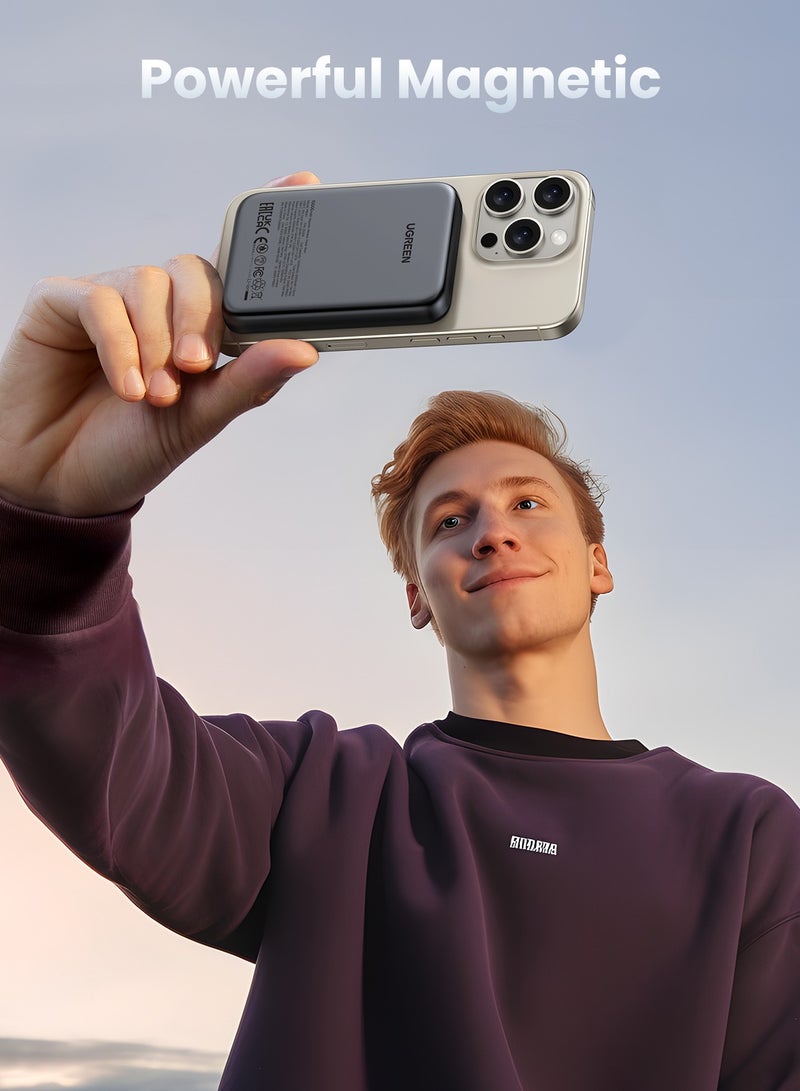 Ugreen 10000mAh Wireless Power Bank Magnetic MagSafe Wireless Portable Charger Fast Charging Charger PD 20W Wired Charging iPhone MagSafe Charger Battery Pack For iPhone 16 15 Series Apple Watch S10 Airpods - Image 3