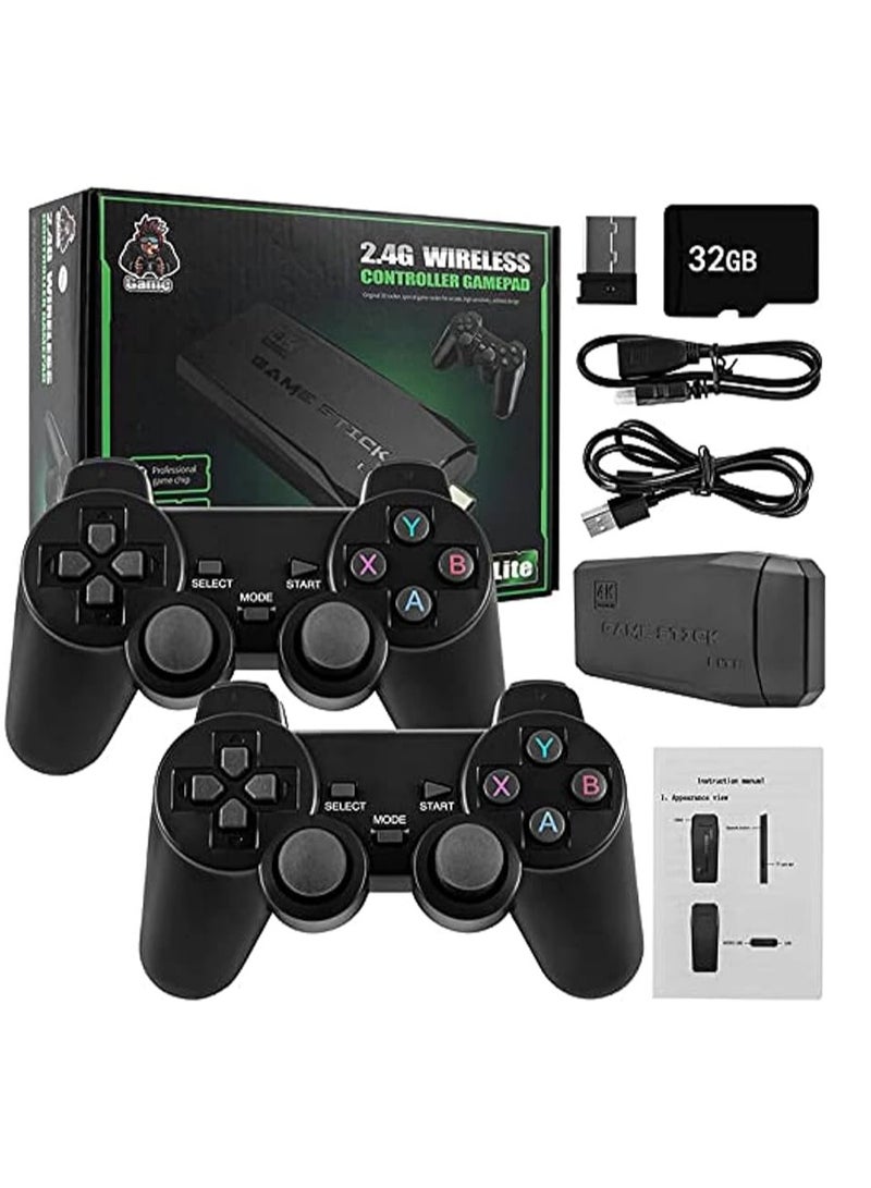 GAME Wireless Retro Game Console, Plug and Play Video Game Stick Built in 10000+ Games,9 Classic Emulators, 4K High Definition HDMI Output for TV with Dual 2.4G Wireless Controllers 64G - Image 1