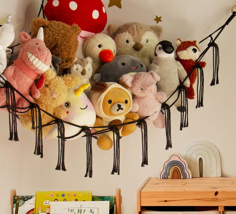 mirolam Stuffed Animal Storage Hammock or Net Corner - Large Toy Hammock Net for Stuffed Animals Room Decor - Cute Stuff Animal Organizer Plush Holder - Kids Baby Nursery Essentials Wall Bedroom Home Decor - Image 3