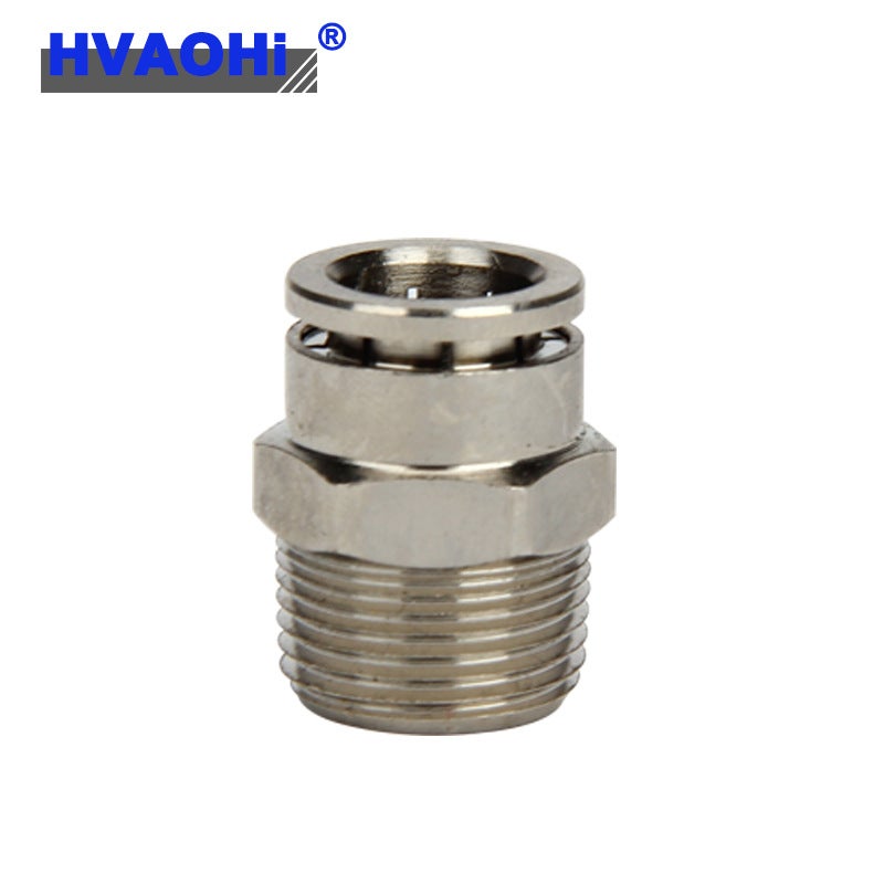 Pneumatic Air Pipe Joint Pc8-02 Blue Fast 4-M5 Fast Insertion Thread Straight Through 12-04 White Copper Stainless Steel - Image 3