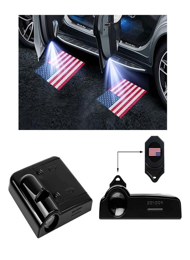 GLSOWEE 2PCS Car Door Lights Logo Projector, Wireless Car Door Logo Light, LED Welcome Courtesy Light Ghost Shadow Projector Lamp, Holeless Magnet Sensor Light Accessories - Image 1