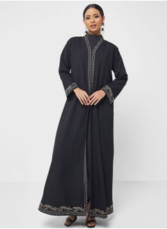 هيا كلوزيت عباية مطرزة بأكمام واسعة  - Image 4