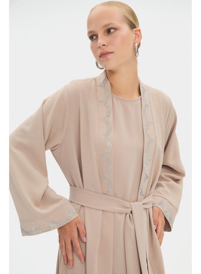 جون عباية مطرزة بتفاصيل حجرية من جوني للنساء - Image 3