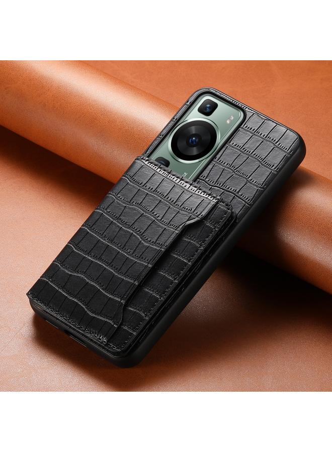Zaboon Case For Huawei P60 Crocodile Texture Card Bag Design Full Coverage Phone Case - Image 2