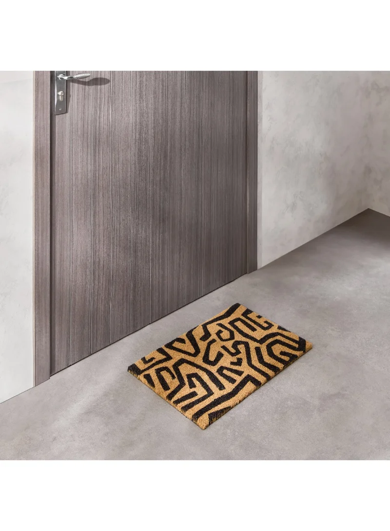 Home Box Curves Printed Coir Doormat with PVC Back 60 x 40 cm