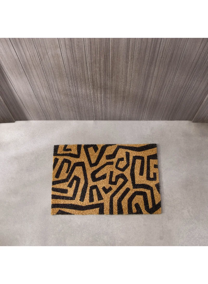 Home Box Curves Printed Coir Doormat with PVC Back 60 x 40 cm