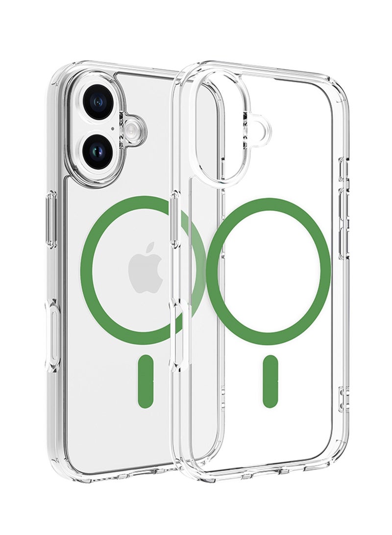 DVICED Magsafe iPhone 16 Case Clear - Green - Image 1