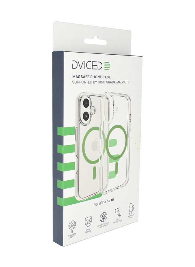 DVICED Magsafe iPhone 16 Case Clear - Green - Image 5