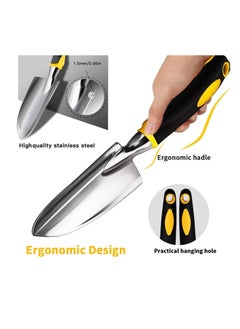 5 Piece Heavy Duty Garden Tools Set - Pruning Shears, Garden Gloves, and Succulent Tools with Soft Rubberized Non-Slip Handles for Efficient Gardening